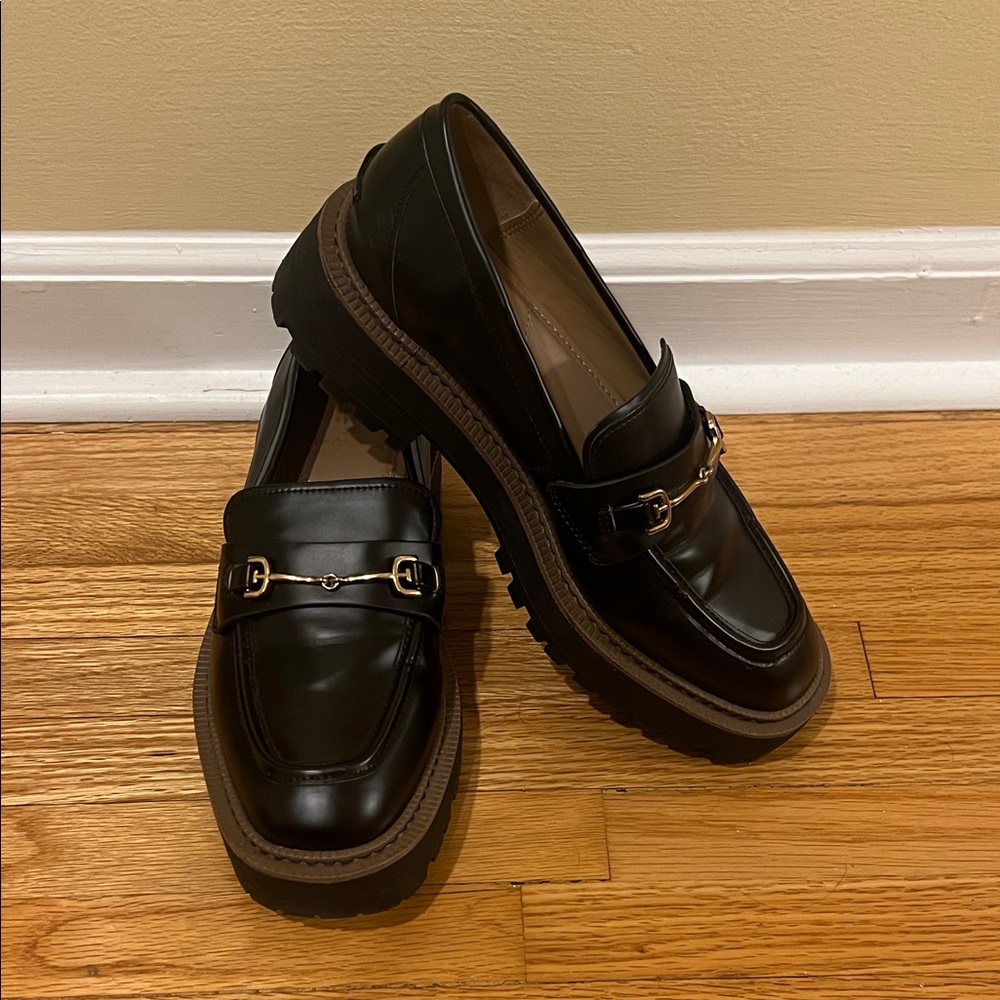 Sam Edelman Elegant Black Platform Loafers